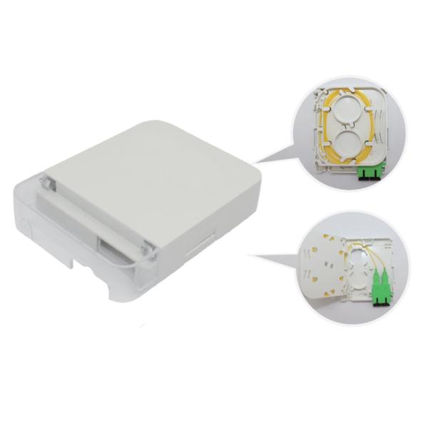SC Simplex Fiber Optic Patch Panel - Wall Mountable Plastic Fiber Terminal Box for Cable Management