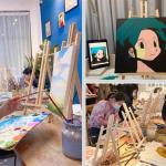 Wooden Easel, Painting Party Easel, Kids Student Tabletop Easels