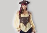 Rustic Pirate Lady 1024 Halloween Adult Costumes Brown Yellow Red Mixed Color