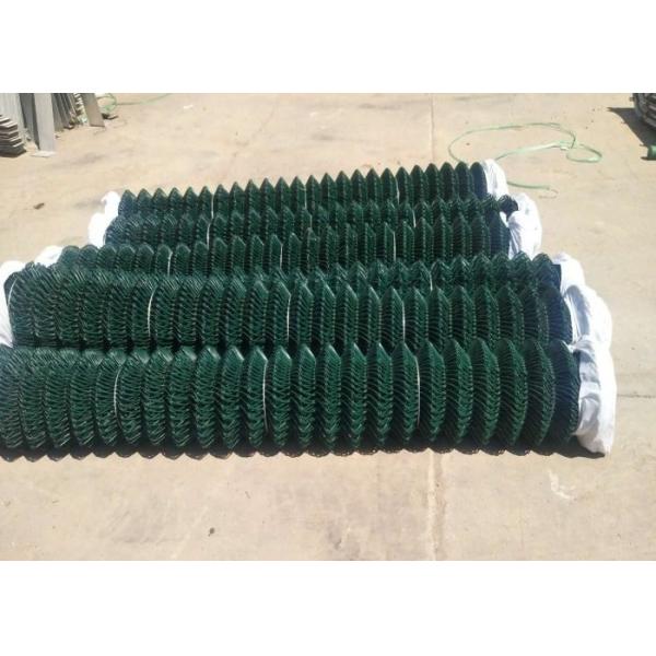 Green colored Chain Link Garden Security Wire Mesh Iron Metal Farm Fence For