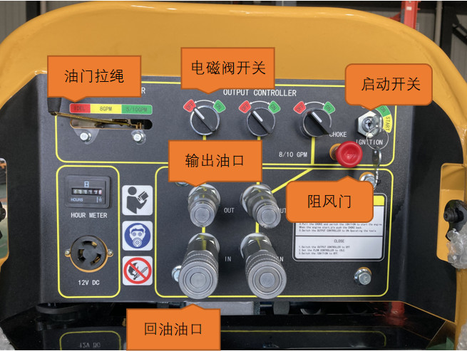 10 GPM Gasoline Hydraulic Power Unit 18HP Light Weight Compact Structure