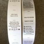 Washable Clothing Care Label Customized Cotton Satin Nylon Taffeta Material