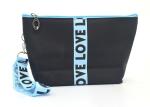 Low Moq Cheap Cosmetic Bags , Polyester Cosmetic Organizer Bag For Girls