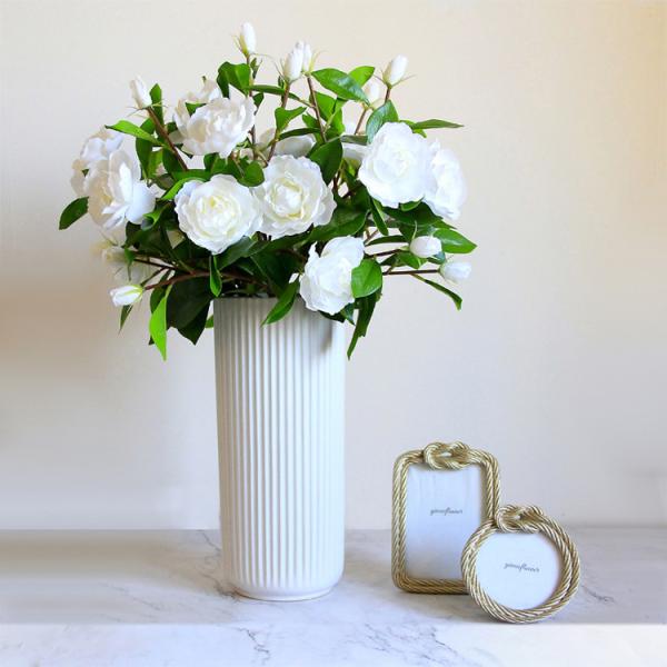 Custom Silk Artificial Gardenia Flowers Bouquet Arrangements