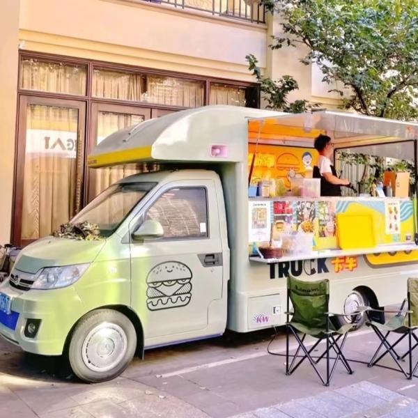 Food Cart Beverage Vending Cart Outdoor Mobile Fast Food Trailer for Customized Mobile