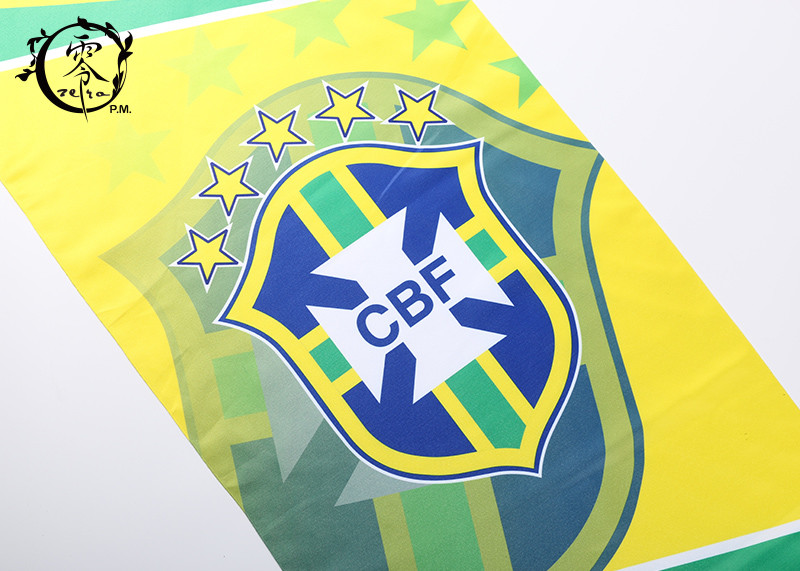 Custom CBF Brasil Logo Multicultural Flag Banners World Cup Wall Hanging Team Brasil Size 38x90cm