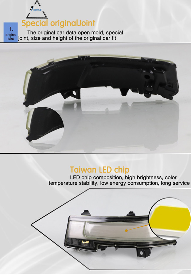 Gold Wing Rear View Mirror Lights For Suzuki Swift 2018 2019 2020 Matte Surface