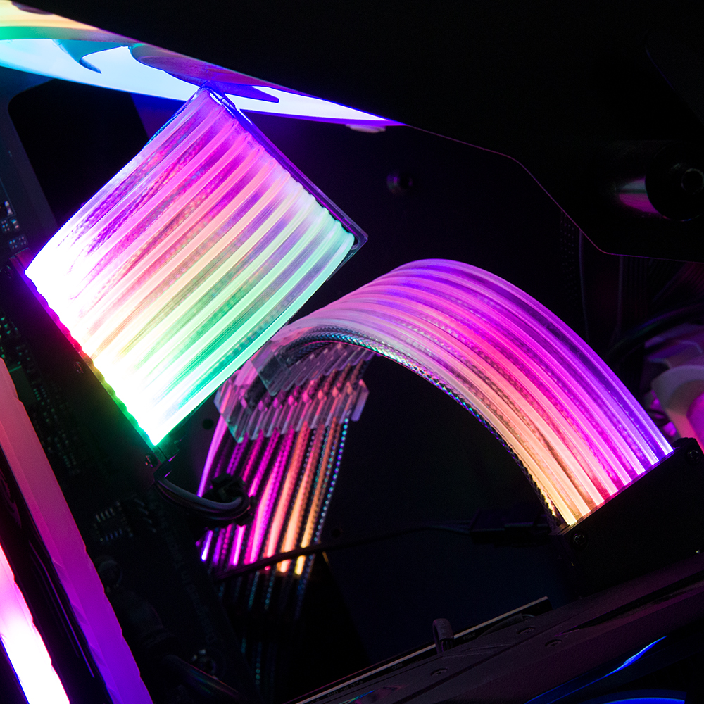 Computer Case Gaming RGB Cable 24pin RGB Synchronization Extension Cable Male to Female Connector For Computer Gaming Case