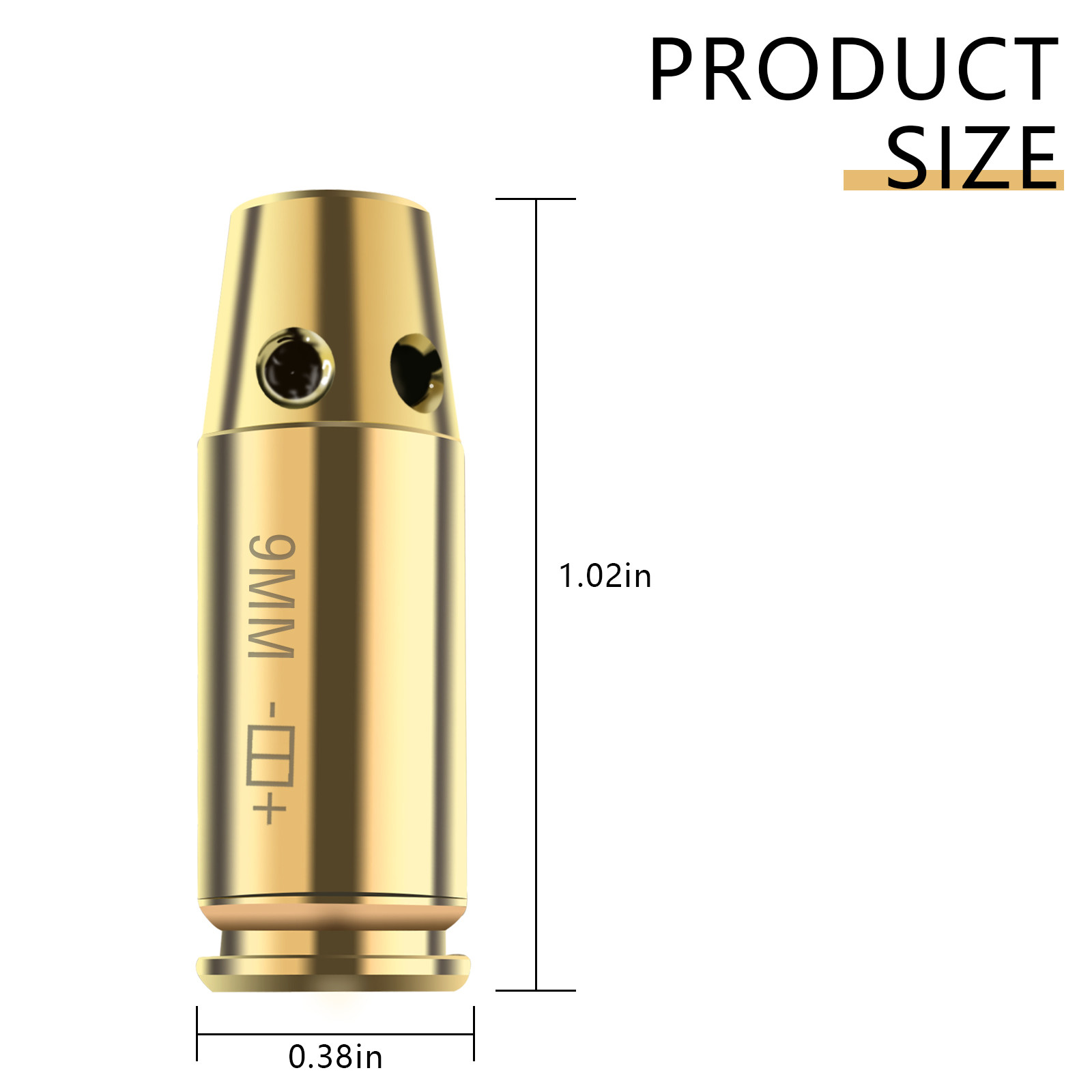 Red Laser Boresighter 9mm Brass Laser Bore Sight 9mm For Calibration