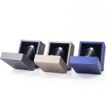 Hanhong Custom Logo Faux Leather Velvet Jewelry Box for Earrings Bracelet