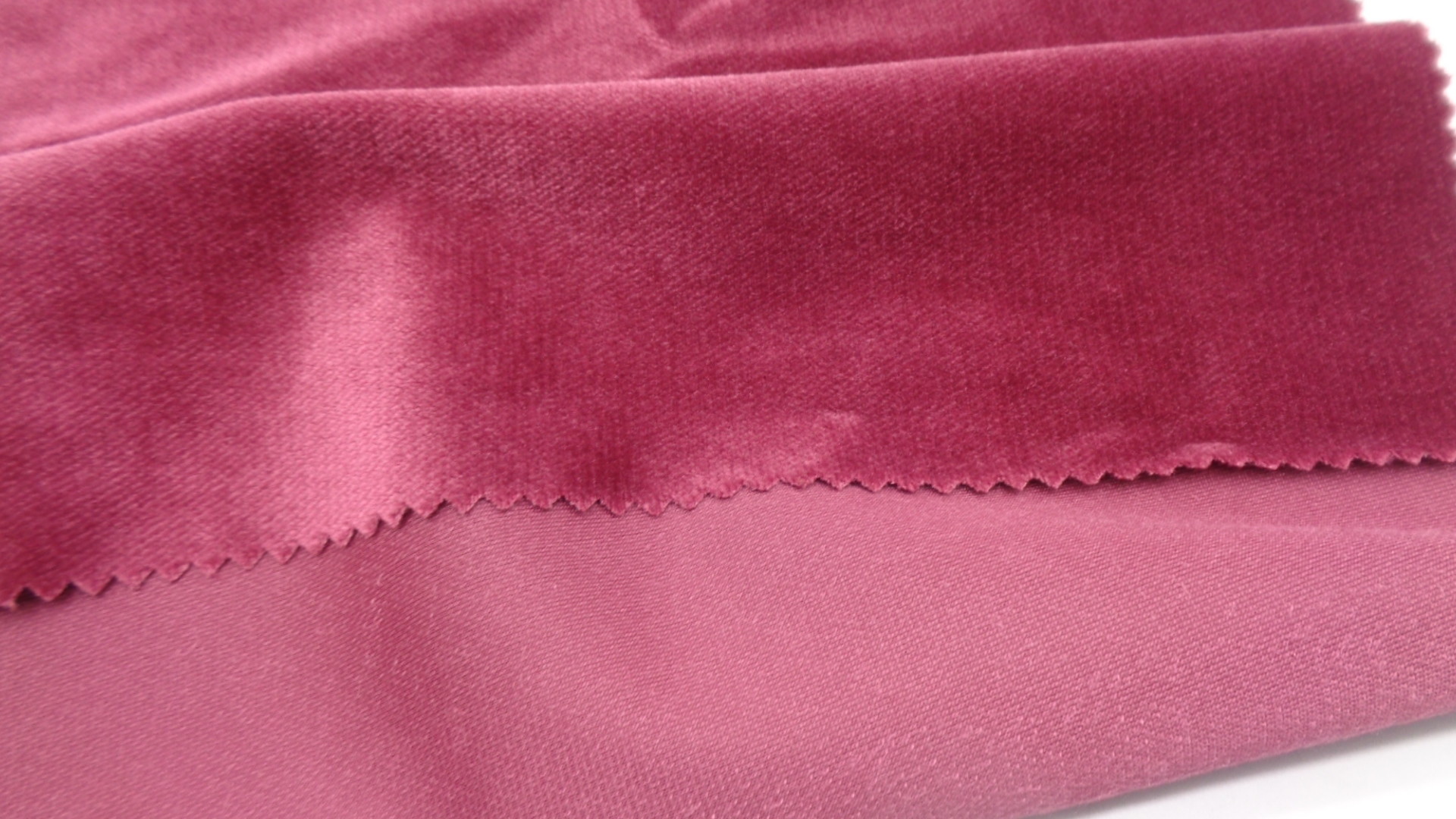 Knitted Short Plush 100% Polyester Purple Velvet Bonded Fabric 280G Windproof