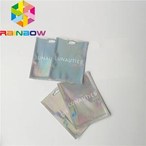 Wholesale Clear Front Foil Pouch Packaging Custom Hologram Rainbow Foil Smell Proof Mylar Bag from china suppliers
