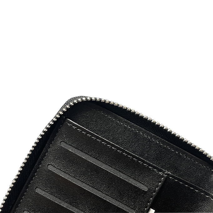 Big Capacity Leather Zippered Multi Compartment Travel Document Organizer Wallet For Sublimation Photos Printing