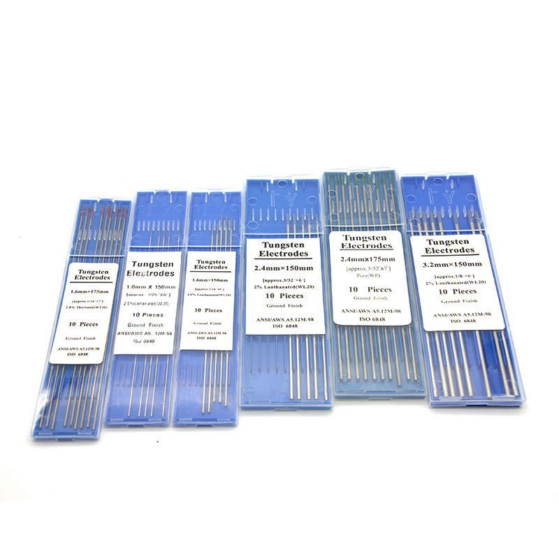 White Pure Tungsten Electrodes , Copper Welding Electrode 150mm 175mm Length