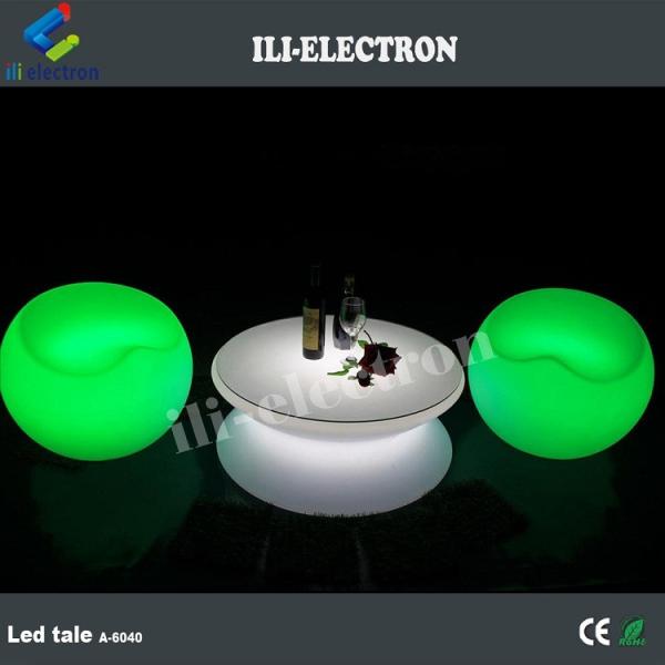 PE plastic RGB remote control led table and chair