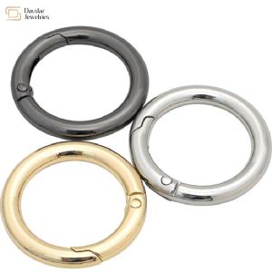 Wholesale Metal Snap Hooks Clip Buckle Spring O Rings For Keychains Bag Purse Handbag from china suppliers