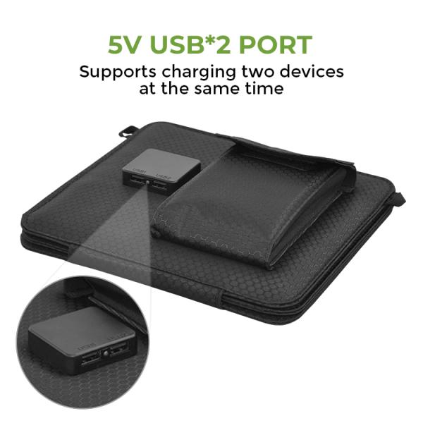 Camping 21W Foldable Sunpower Solar Mobile Charger Portable Solar Panel with USB Port