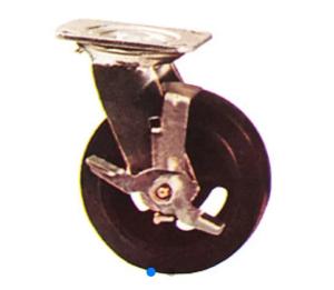 Wholesale Steel Core Dumpster Casters 4&quot; Rubber Heavy Duty Castors With Brakes from china suppliers