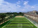 China Artificial Football Pitches 8000-15000 Dtex Efficient Drainage Rubber