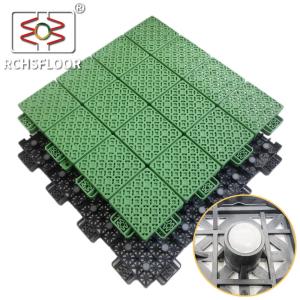 Wholesale Green Yellow Backyard Court Tiles 414g/ Piece Sports Flooring Tiles from china suppliers