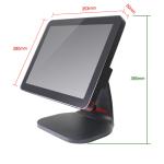 400cd/㎡ Brightness All In One POS A5 Black Cash Register 50-60Hz For Restaurant