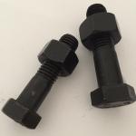 Black Stainless Steel Flange Bolts Metric Carbon / Alloy Steel For Construction