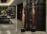 Floor Standing Shop Window Displays Accessories Copper Statue For Shop Window
