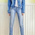 Skinny Fit Ladies High Waisted Stretch Jeans , Straight Womens Denim Jeggings