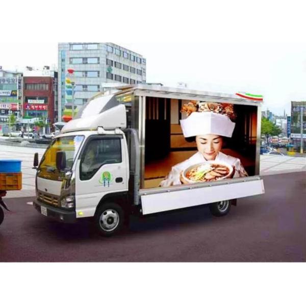 P5 Rgb Truck Mobile LED Display 40000Dots / Sqm Pixel For Advertising
