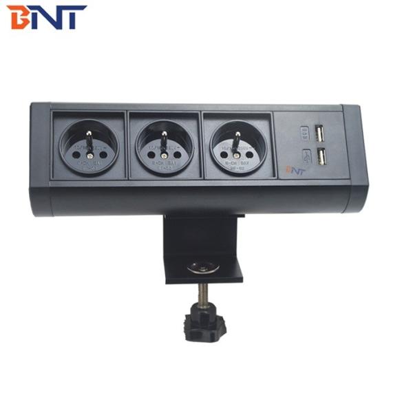 Boente Grade AA 6.56 Ft Cord 3 France Power and 2 USB Black Furniture Conference