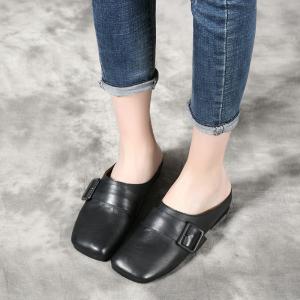 Wholesale S269 Summer trend fashion all-match women's shoes 2020 summer women's Baotou half slippers women flat bottom from china suppliers