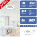 Low Noise 4000K Bedroom Ceiling Fan Light Ceiling Mounted Box Fan
