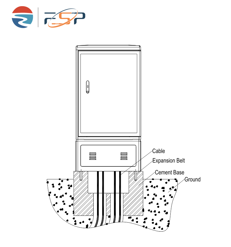 FDC 96A IP65 SMC Outdoor Fiber Distribution Cabinet for FTTH FTTX 1035 * 550 * 310 mm