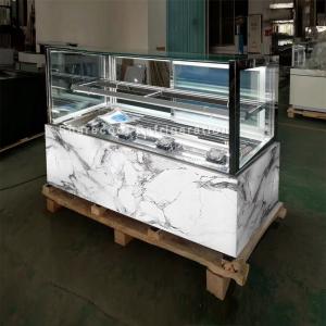 Wholesale Ultra Clear Glass 2.0m Showcase Cake Chiller For Cake Display Ink Painting Marble from china suppliers