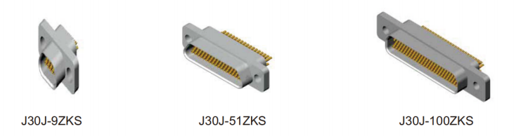 Rectangular Electrical Connectors 21 Pin Female Electrical Connector J30J-21ZKS