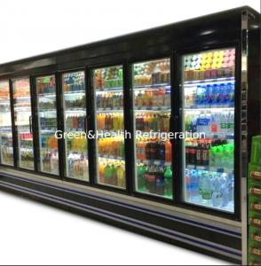 China Commercial Multideck Open Chiller Supermarket Showcase With Glass Door on sale