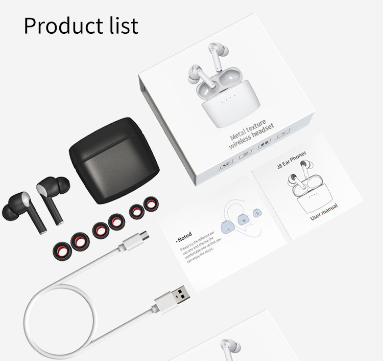 IPhone Android Active Noise Cancelling Earphones Black Wireless Earbuds IPX5