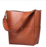 Pure Leather Handbag Bucket Bags for Women Hot Sale Cowhide Single Shoulder Bag