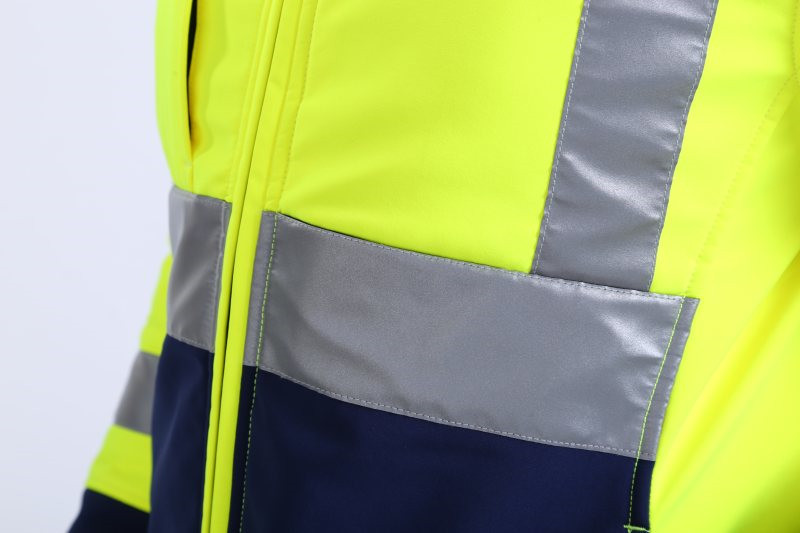 Hi Vis Orange/ Yellow Winter Work Jacket , OEM Cold Weather Fleece Jacket