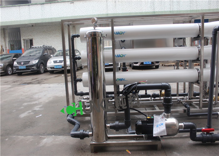 Frp Pre - Treatment Tank 6T Brackish Water Treatment Plant System RO Purification Machine With PLC&CIP
