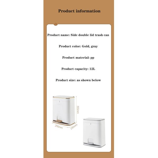 Household 2023 New Pedal Type with Cover Kitchen Living Room Toilet Toilet Large Capacity Automatic Packaging Trash Can