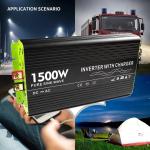 Power Inverter 12V 110V Changer Pure Sine Wave Power Inverter 1500W 12V/24V/48V