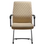 Chromed SS Modern Executive Chairs No Wheels PU Upholstery SGS
