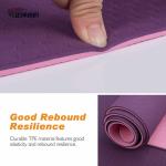 TPE Door Carpet Mats 24"X72" Anti Slip 6mm Triple Layers Aerobic Exercise Yoga
