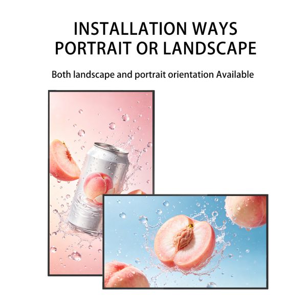 49 Inch Wall-Mounted Interactive Touch Digital Poster | Anti-Glare Indoor LCD Kiosk Built-In CMS for Shopping Malls Elevators