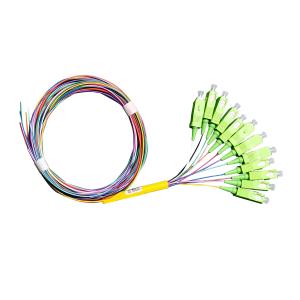 Wholesale 12 Core Pigtail SC APC , OD 0.9mm 1550nm Single Mode Fiber Pigtails from china suppliers