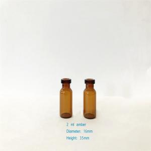 Wholesale ISO9001 2ml Transparent Amber Glass Vial Chemical Glass Medicine vials With Butyl Cap from china suppliers
