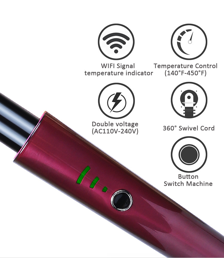 Professional Ceramic Curling Iron FCC certificated For All Kind Of Hair
