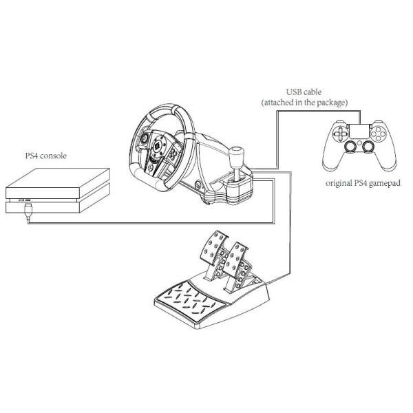 All In One Racing Video Game Steering Wheel Wired PC USB For P4/P3/PC/XBOXONE/XBOX360