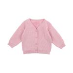 100% Cotton Custom Made Sweaters Neutral Baby V-Neck Rib Knitted Cardigan Button